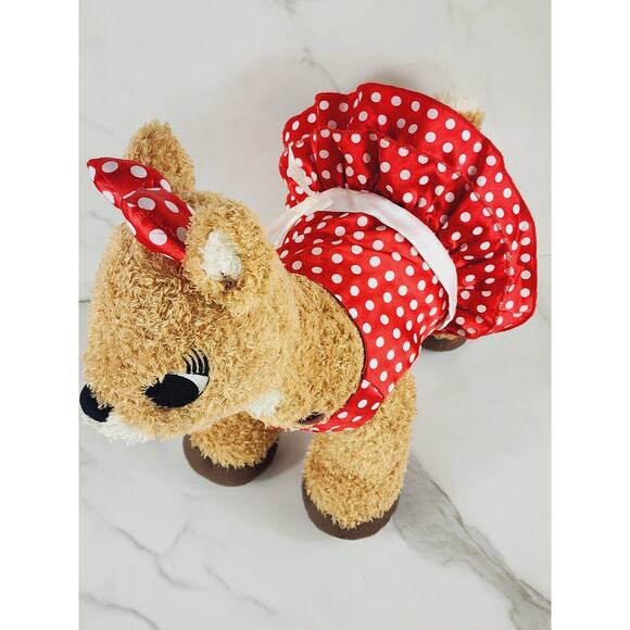 Clarice Red Dot Dress Rudolph Red Nosed Reindeer16" Build A Bear 2010 NO TESTED - Picture 6 of 16